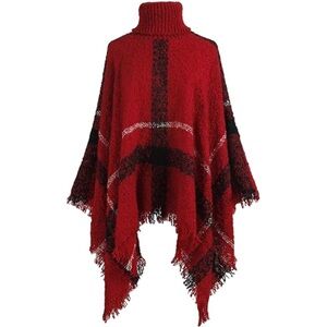 Pink Lily Knitted Poncho